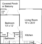 1 bedroom retirement apartment floorplan