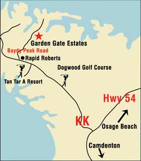 Map to Garden Gate Estates